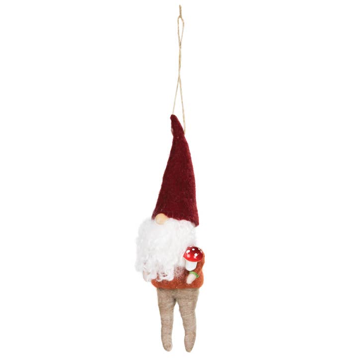 HomArt - Wholesale Ornament - Garden Gnome Ornaments, Felt - Set of 3