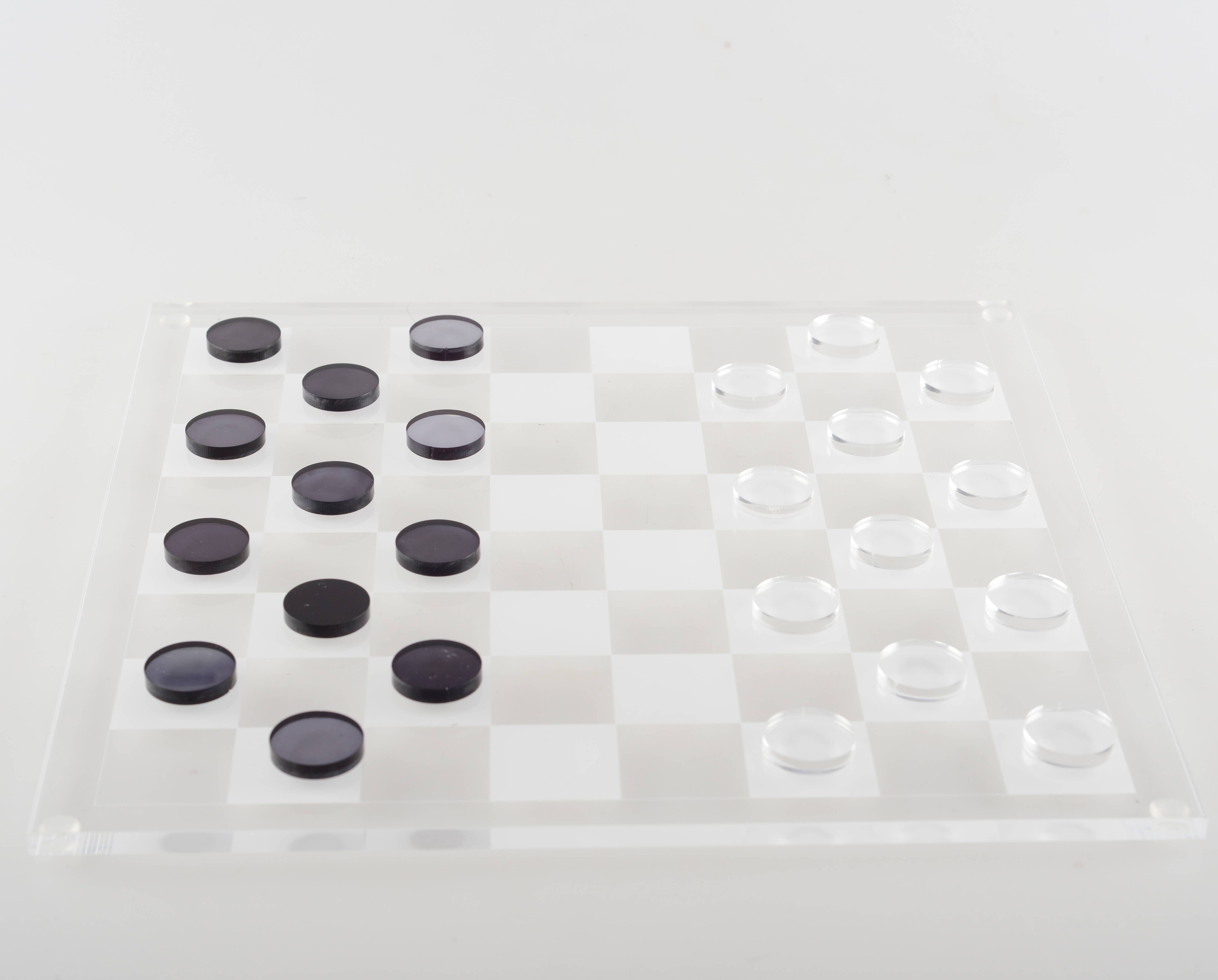 AULICA - Venta al por mayor Juegos de mesa - Juego de damas / ajedrez en acrílico1