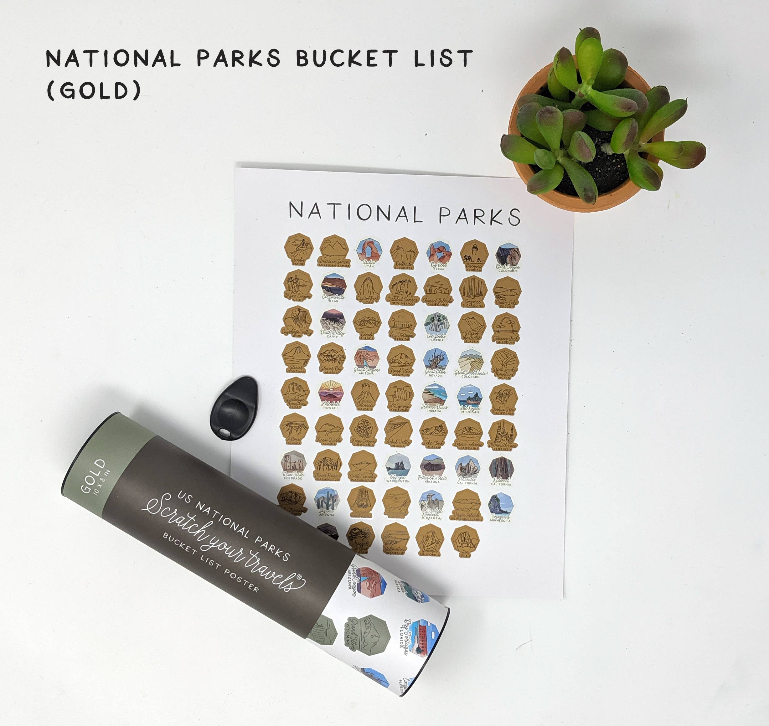 Suade - Wholesale Poster - 63 Park National Parks Bucket List Scratch Poster5