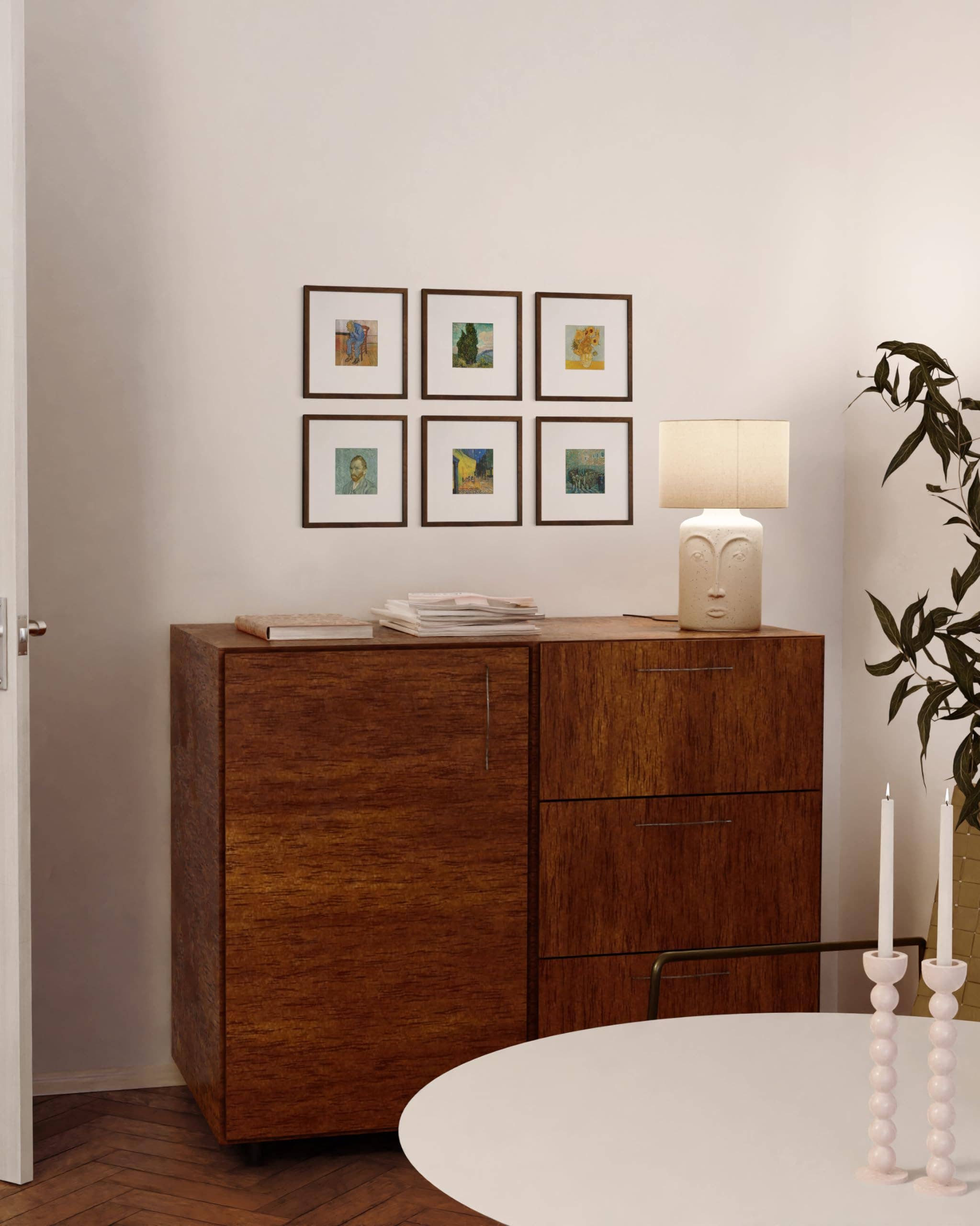 Haus and Hues - Venta al por mayor Marcos de fotos - Marco cuadrado de nogal y roble para fotos7