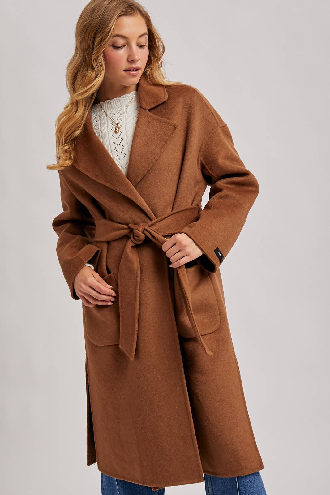 Bluivy - Wholesale Coat - Women's - HANDMADE BELTED LONGLINE COAT10