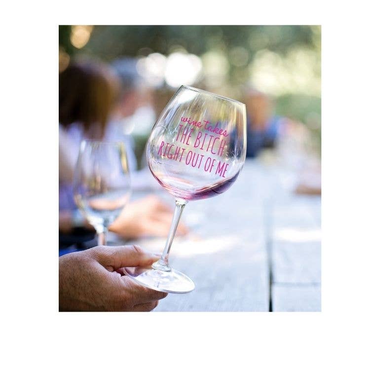 Stickerlishious - Wholesale Sticker - WINE TAKES THE BITCH RIGHT OUT OF ME DECAL2
