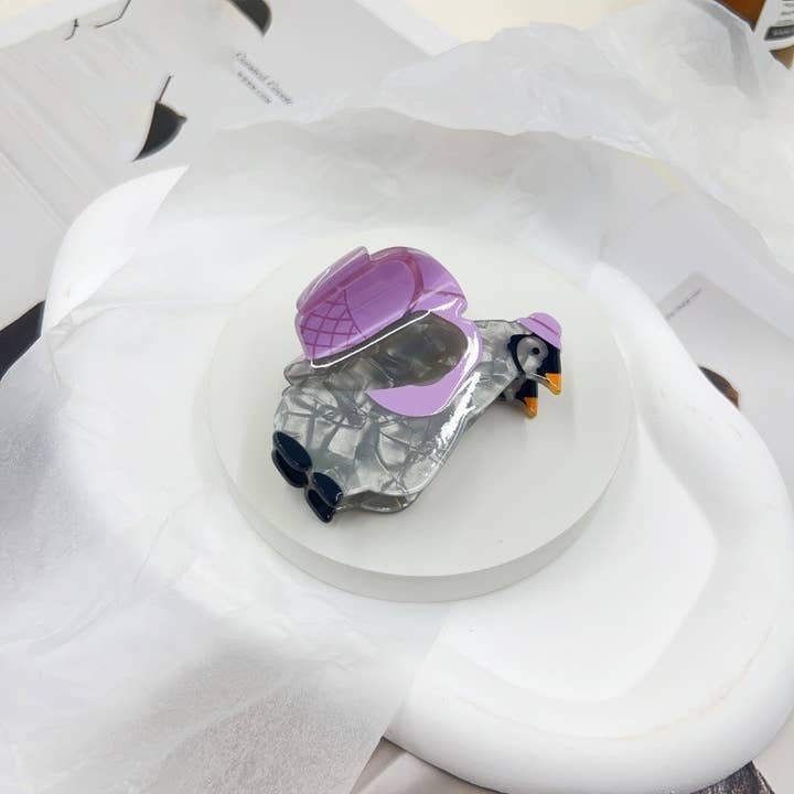 SoapElenGlen - Wholesale Hair Clip - Women's - Cartoon Squirrel Penguin Hair Clip, Forest Animal Hair Claw7