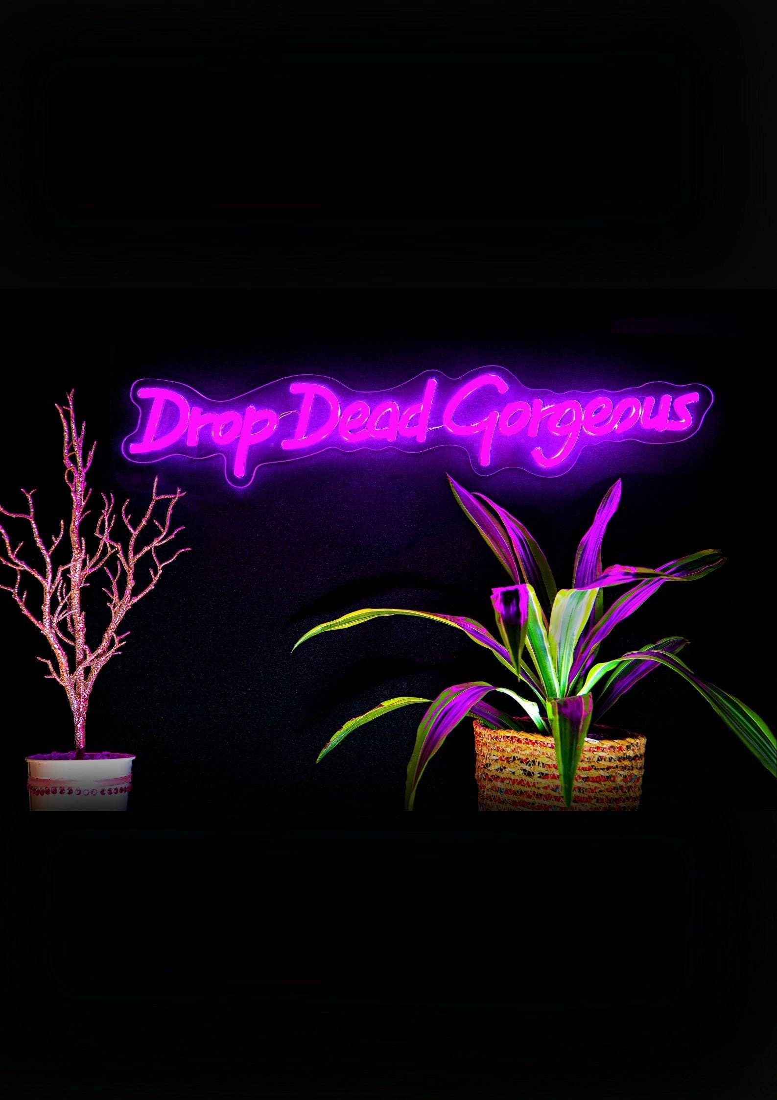 Amber Bright Creations – wholesale Neon sign – Drop Dead Gorgeous LED Neon Wall Sign2