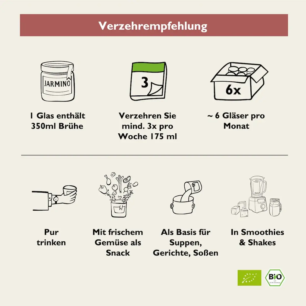 JARMINO - Wholesale Broth - Hühnerknochenbrühe (Bio) (350ml)4