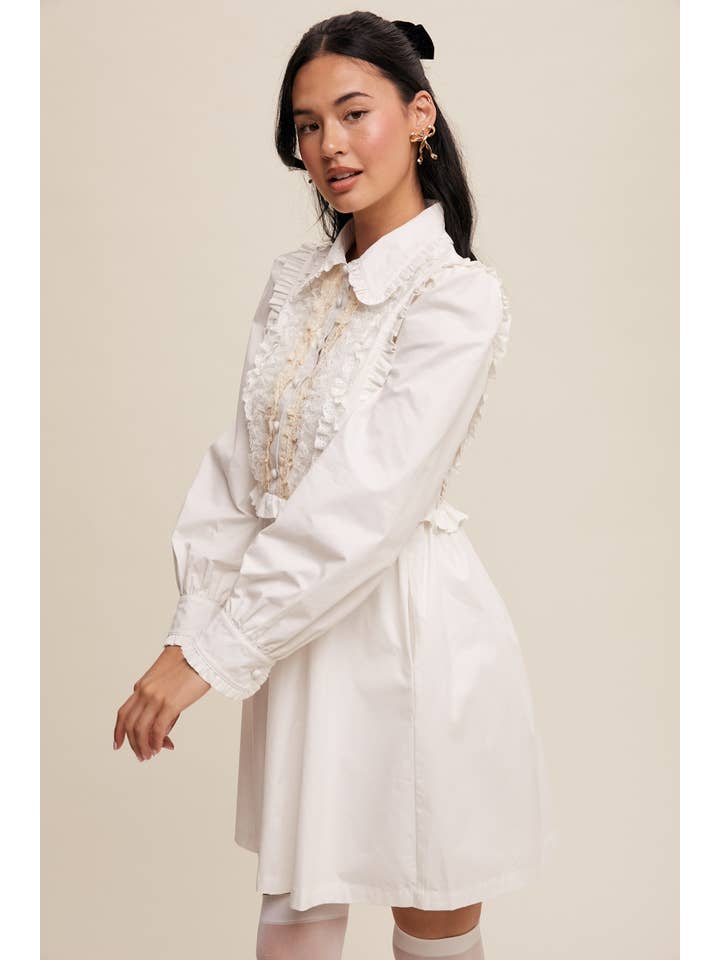 Listicle - Wholesale Dress – Women's - Floral Ruffle Mini Dress6