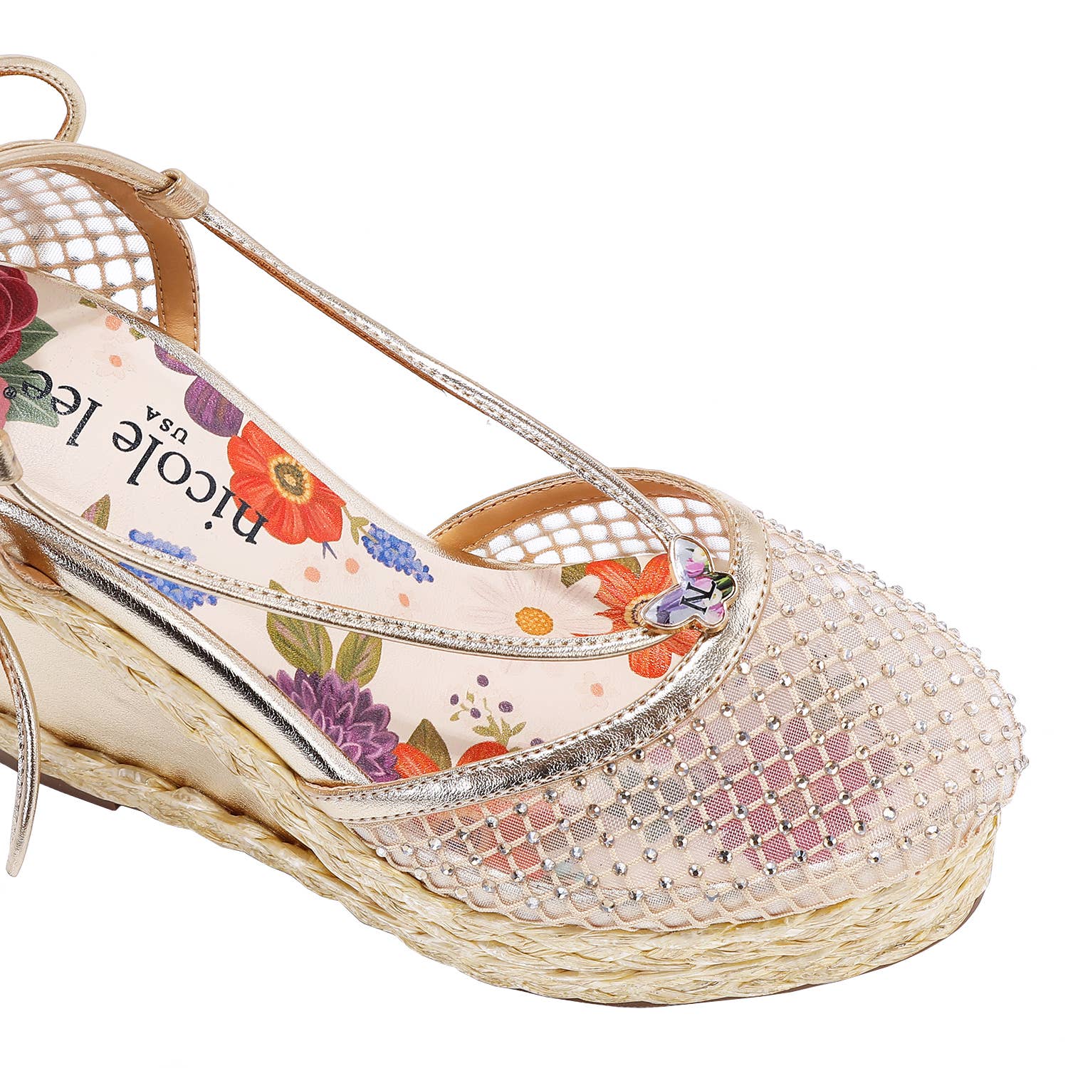 Nicole Lee USA – wholesale Skor med kilklack - Dam – MAYA WRAP ESPADRILLE KILKLACKSANDAL9
