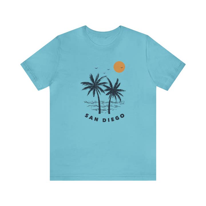 Hey Mountains - Wholesale Screen Printed T-Shirt - Unisex - San Diego T-Shirt - Retro Unisex California Shirt