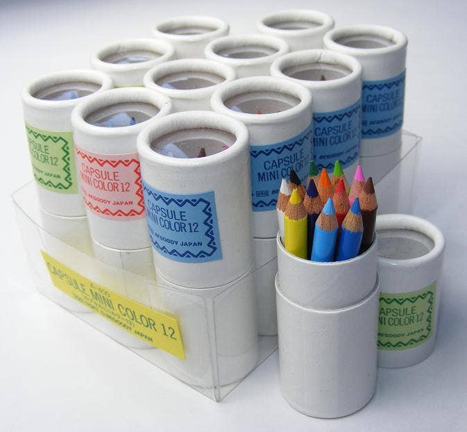 BCmini - Wholesale Colored Pencil - 21602 12 sets of 12 mini pencils in mini paper tube-1210