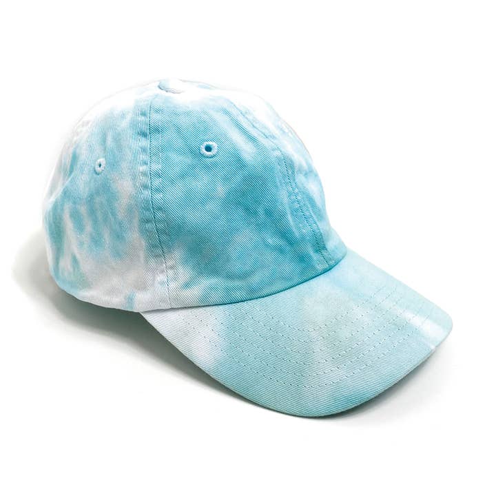 Port 213 - Wholesale Baseball Cap - Kids - Kids Teal Tie-Dye Baseball Cap
