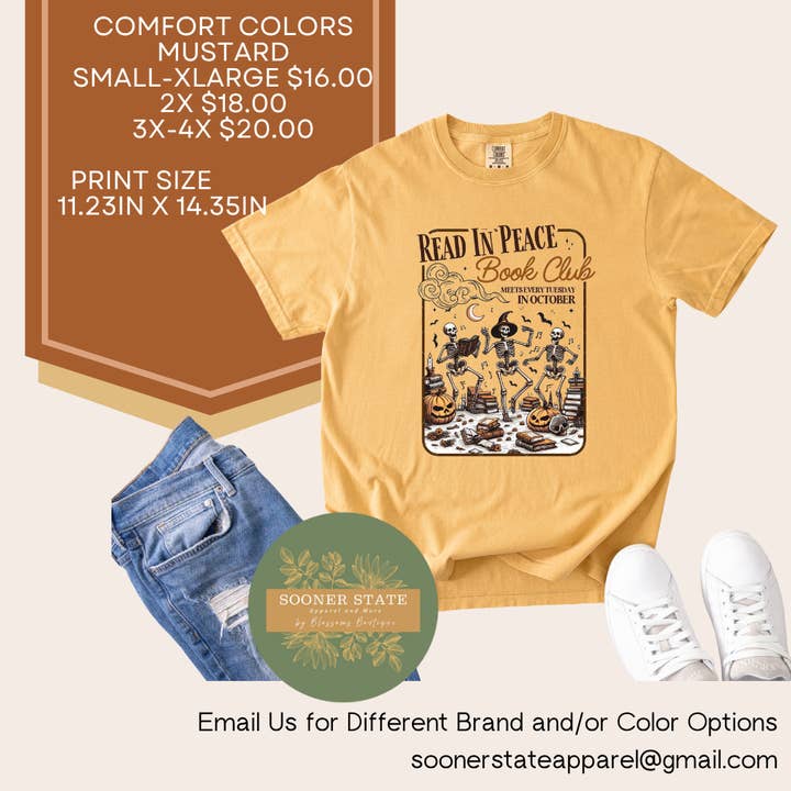 Read in Peace for wholesale by Sooner State Apparel