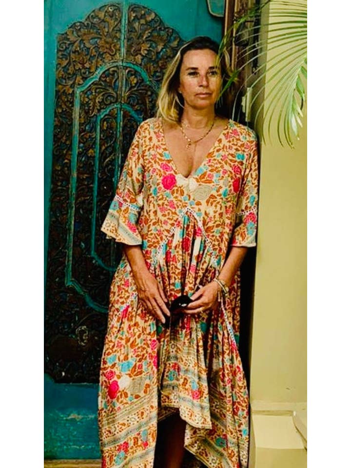 Aurobelle Ibiza - Wholesale Dress - Women's - Mama Bali beautiful dress sandy beige2