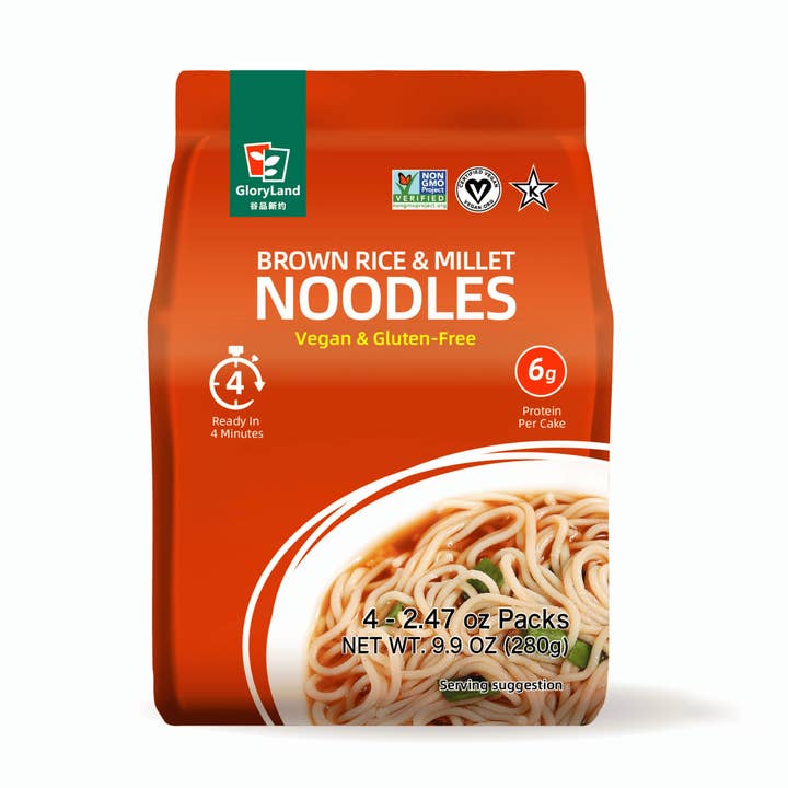 Brown Rice & Millet Noodles for wholesale by GloryLand Food