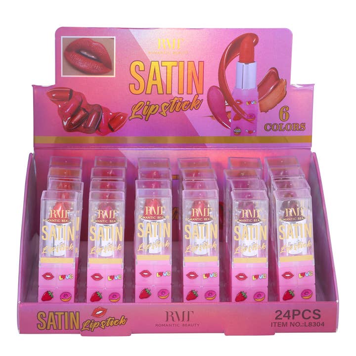 Satin Lippenstift - Rottöne für den Großhandel von Romantic Beauty