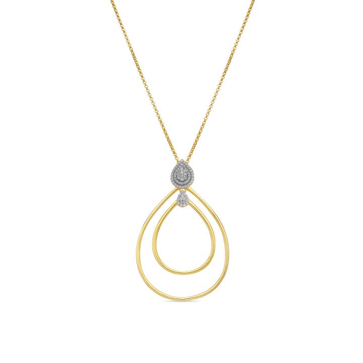 Collar Luxenter de Plata de Ley 925 y Circonita Brillante acabado oro amarillo de 18k - Hyka para venta al por mayor de Luxenter