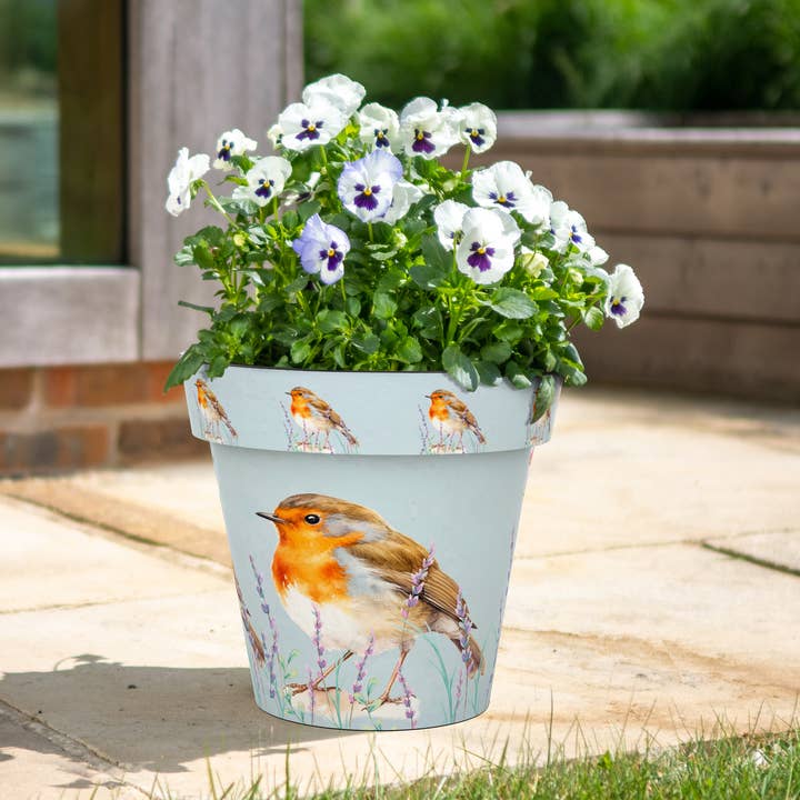 Vaso Zest da 15 cm - Robin per la vendita all'ingrosso da parte di CREEKWOOD GARDEN AND GIFT LTD