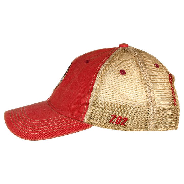 USMC 'Eagle, Globe, and Anchor' Vintage Trucker Hat - Red for wholesale on Faire2