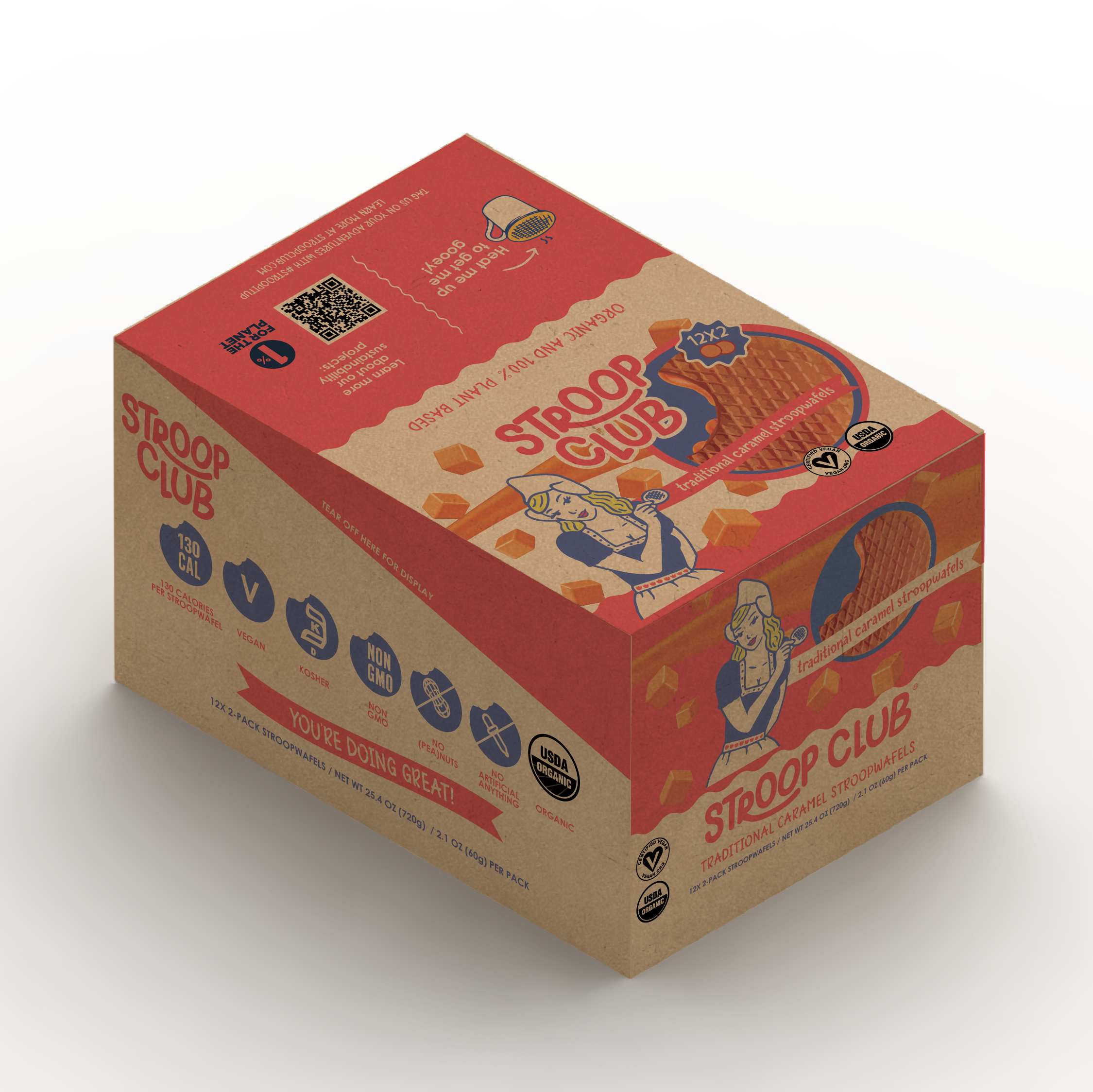 Stroop Club – Engroshandel Cookie – Traditionel karamellagret økologisk og plantebaseret stroopwafel 2-pak3