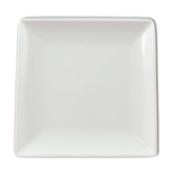 KT Supply – Engroshandel Middagstallerken – Hvid 10" firkantet plade 1" dyb, melamin, 12 stk