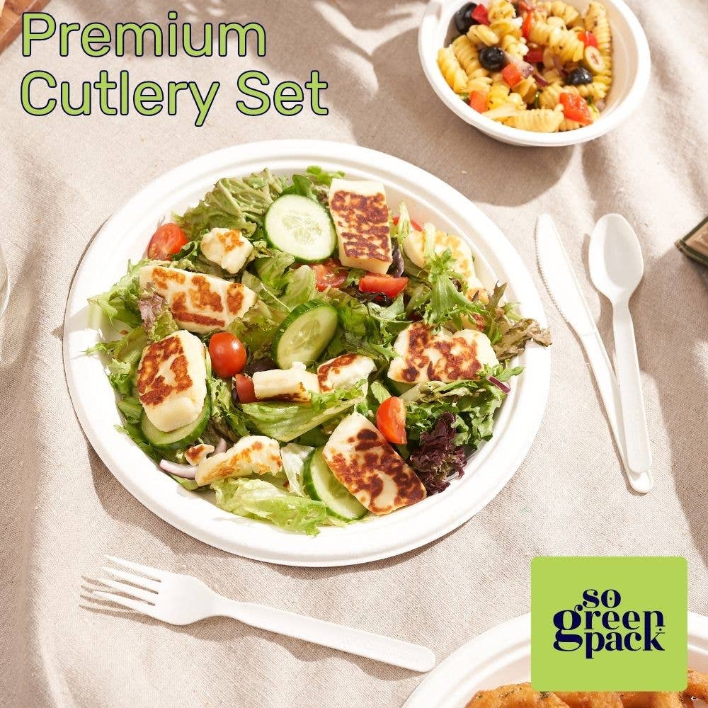 Sogreenpack - Wholesale Disposable Spoon - Compostable CPLA Cutlery Set 7" Eco-Friendly Utensil 380 Pcs6