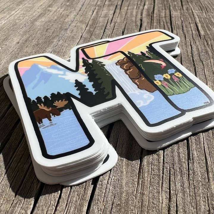 MELD Studio CO. - Wholesale Sticker - Montana "Mt" Scenic Water Bottle Vinyl Sticker1