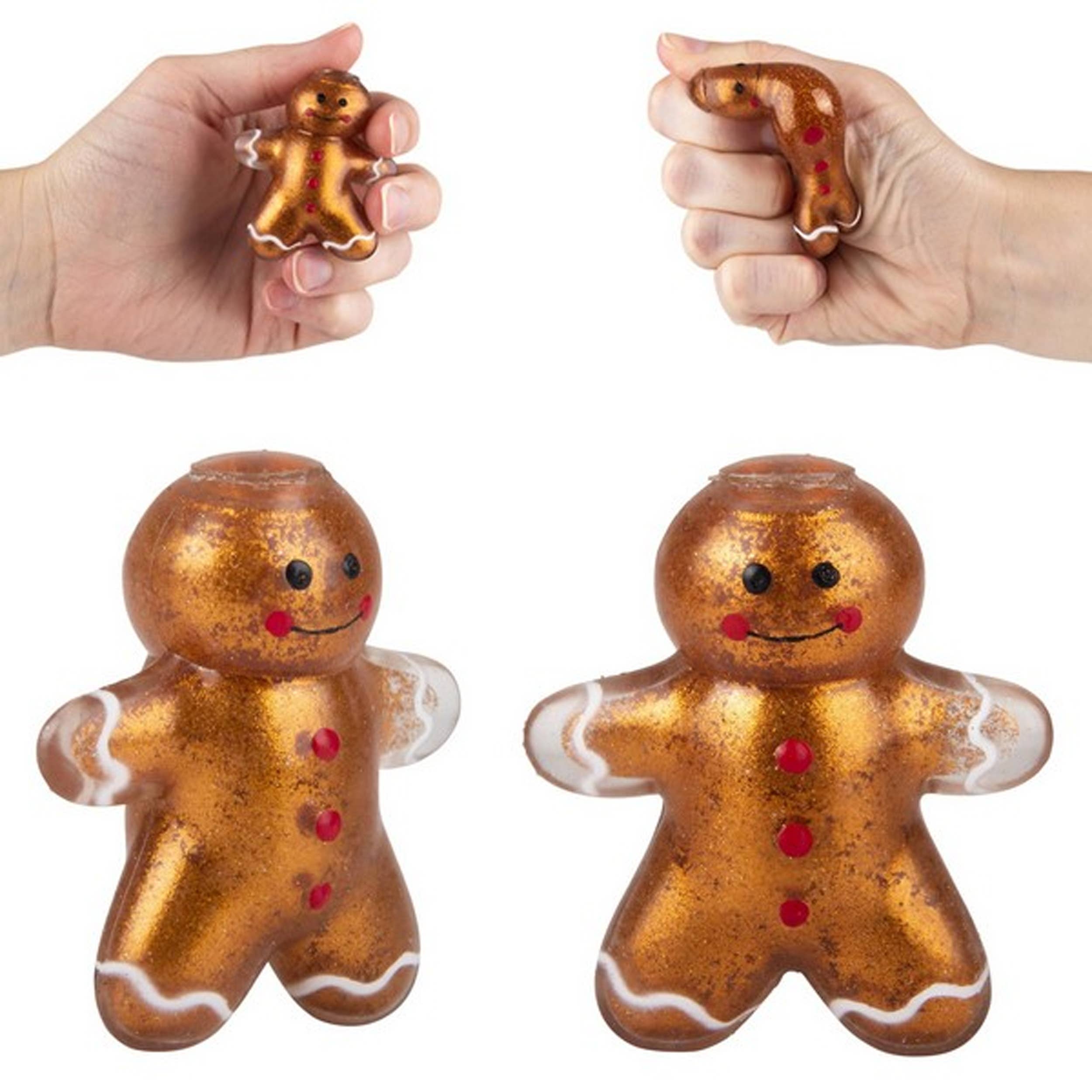 JSBlueRidge Toys - Wholesale Squishy Toy - Kids & Baby - Holiday Standing Gingerbread Squish Sticky Kids Toy0
