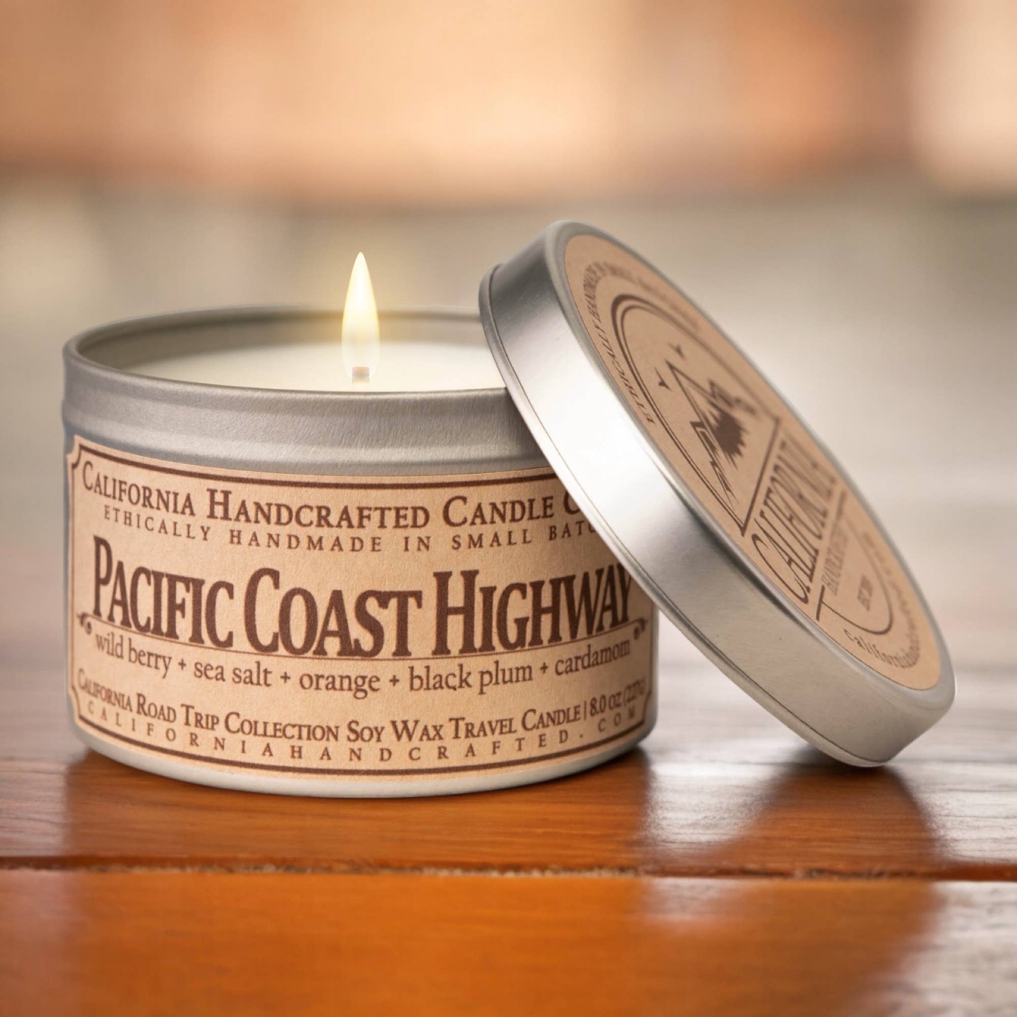 California Handcrafted - Wholesale Travel Candles - Pacific Coast Highway Coconut Apricot Travel Candle1