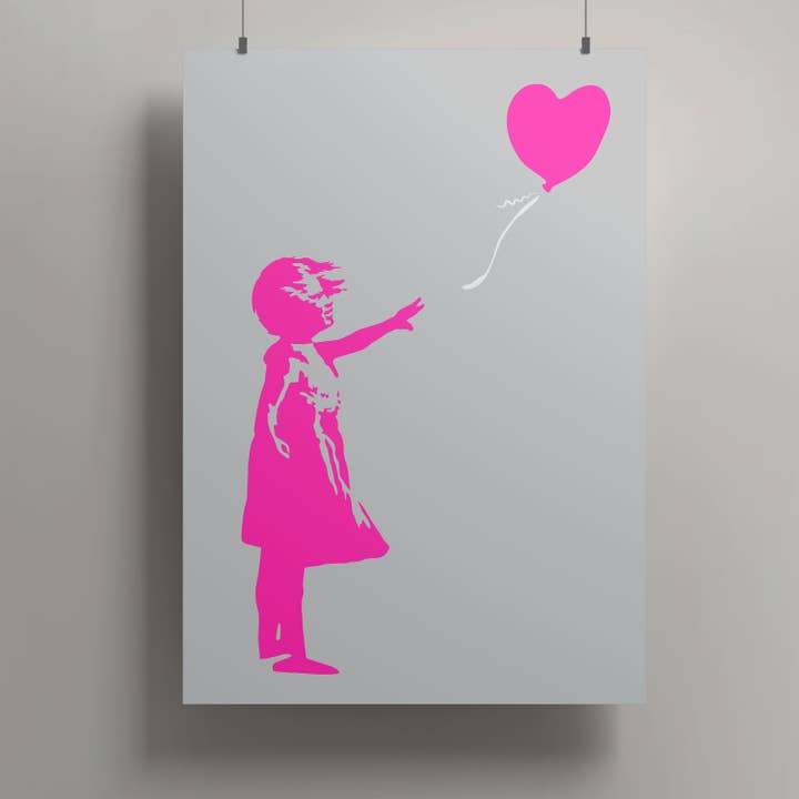 Artprint A3 - Rapariga Rosa e Coração por atacado de nobis design