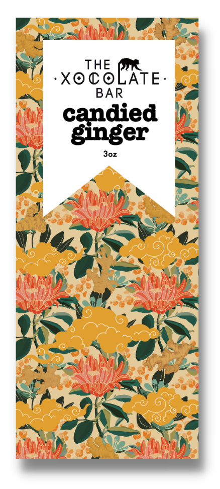 The Xocolate Bar - Wholesale Chocolate Bar - Candied Ginger Bar - organic vegan dark chocolate1