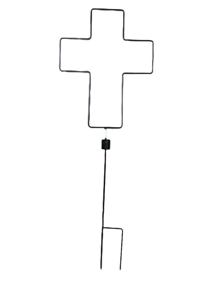 21.75" Metal Cross with Stake for wholesale by Tremont Floral Supplies