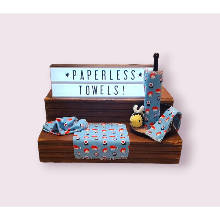 Desco Collective - Venta al por mayor Paño de cocina - Paquete de 5 toallas de papel reutilizables (menos)