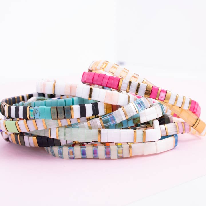 Miyuki Tila Stretch Bracelet Assortment for wholesale by Splendid Iris