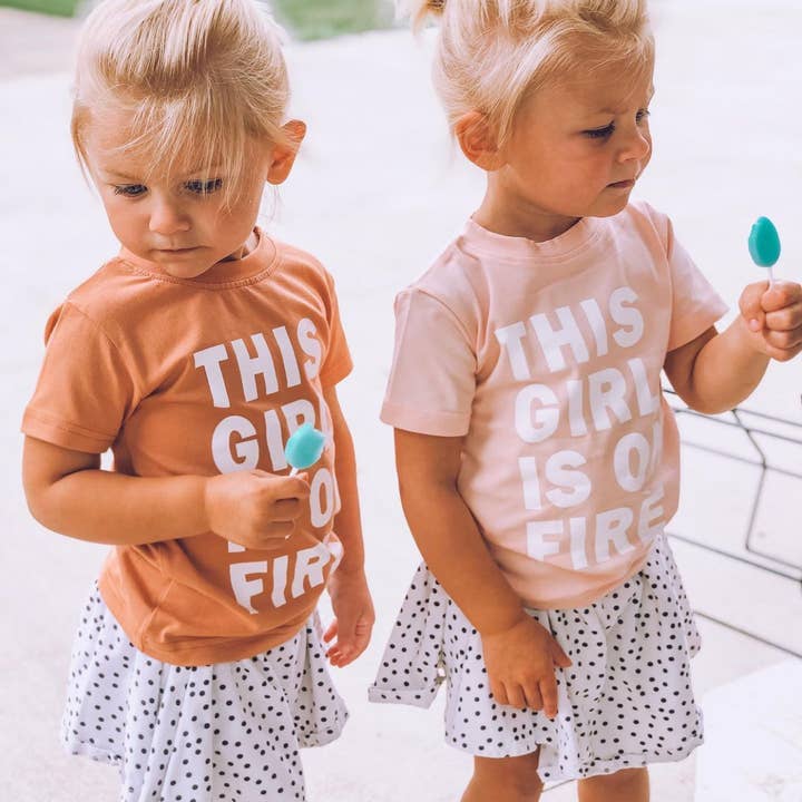 Girl on Fire | Girls Summer Tee for wholesale by Holland Ave Clothing