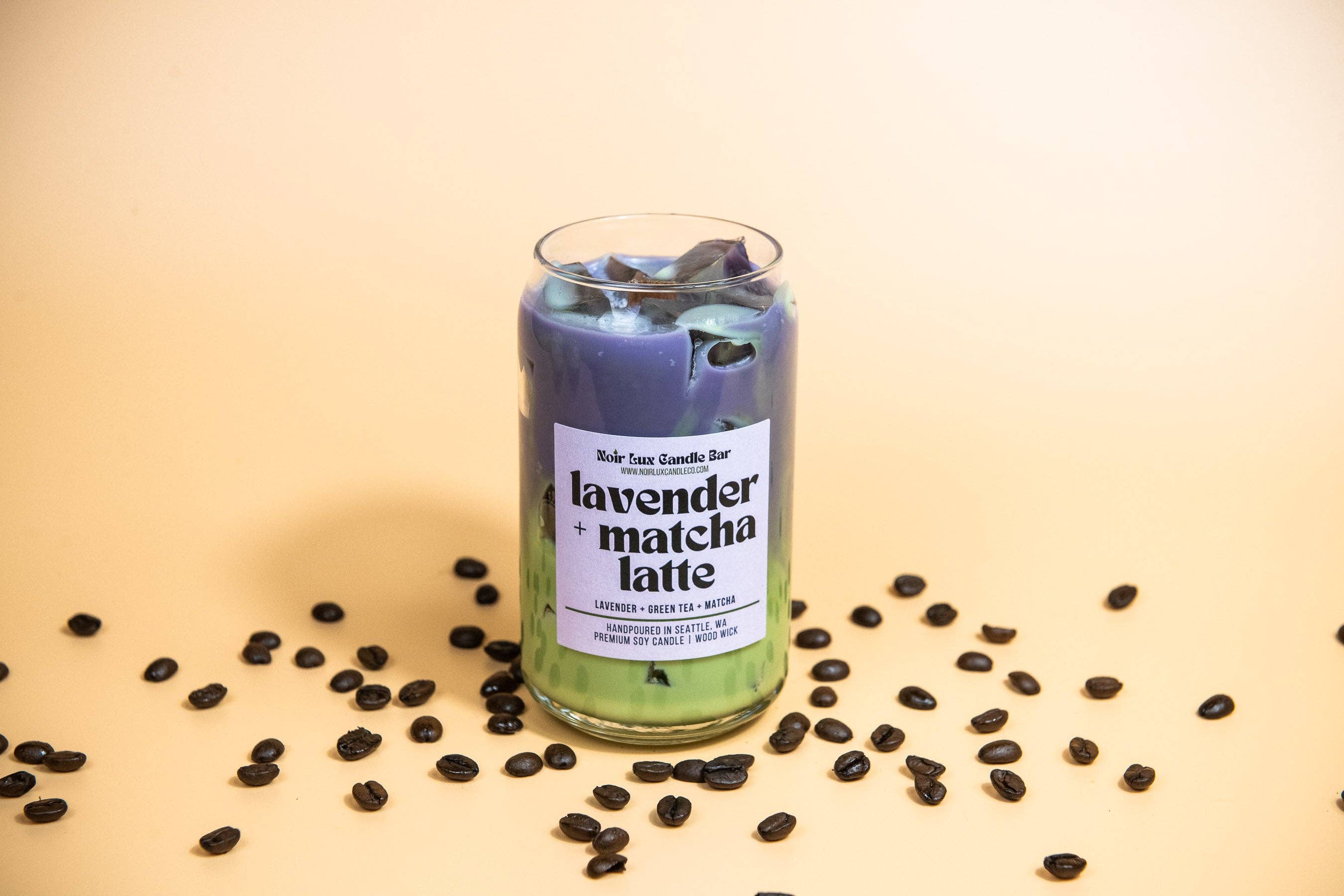 Noir Lux Candle Co - Wholesale Jar/Filled Candle - Iced Lavender Matcha Latte Coffee Candle1