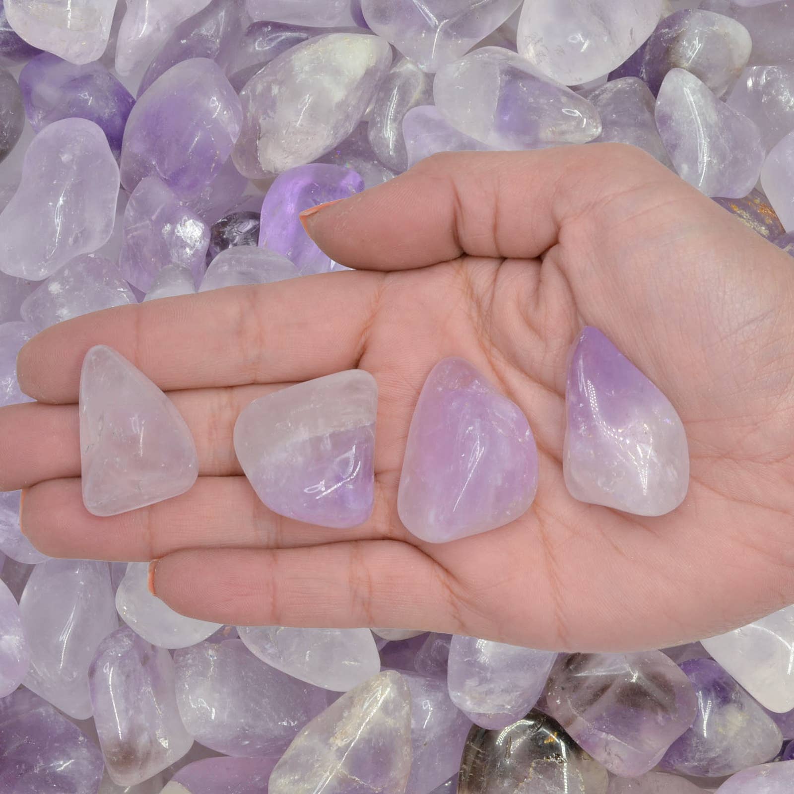 Fantasia Mining - Wholesale Spiritual Stone/Crystal - Tumbled Amethyst - M - B Grade - Brazil (1 lb)1