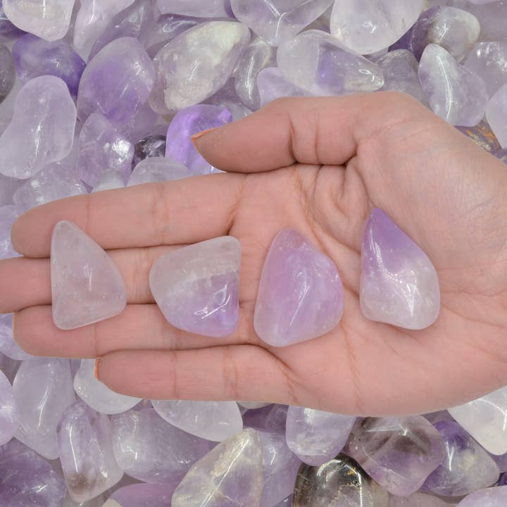 Fantasia Mining - Wholesale Spiritual Stone/Crystal - Tumbled Amethyst - M - B Grade - Brazil (1 lb)1
