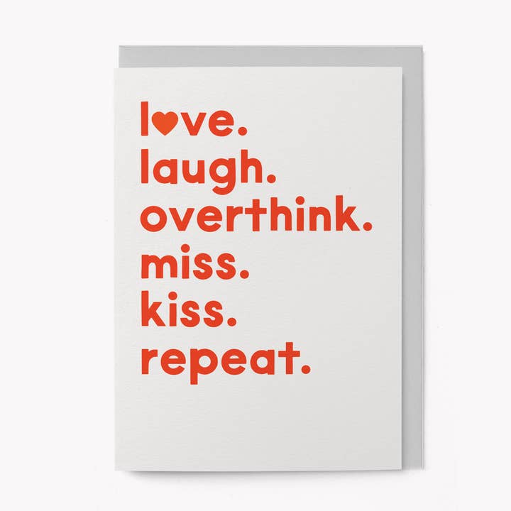 miss, kiss, repeat - Love Card for wholesale by Graphic Factory