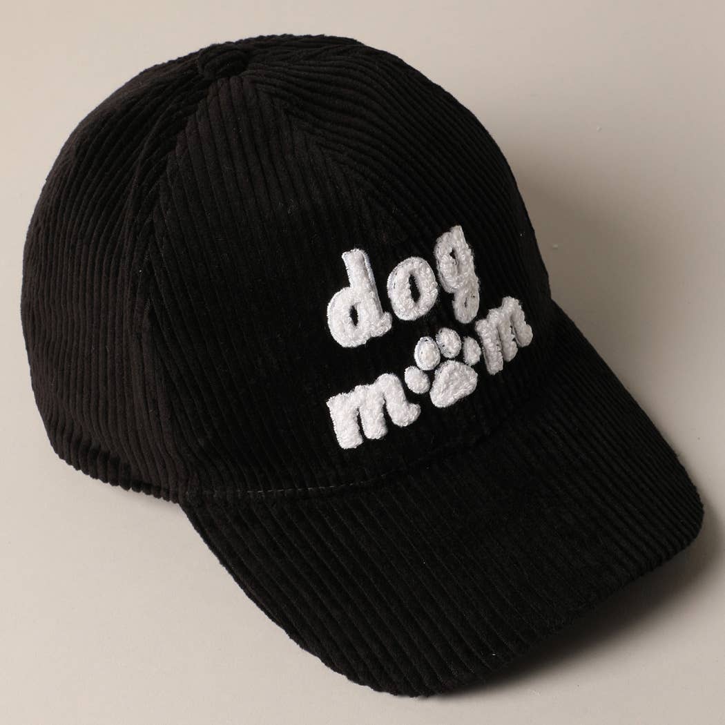 Fashion City – wholesale Baseballkeps - Unisex – Dog Mom keps i manchestertyg med chenillemärke7