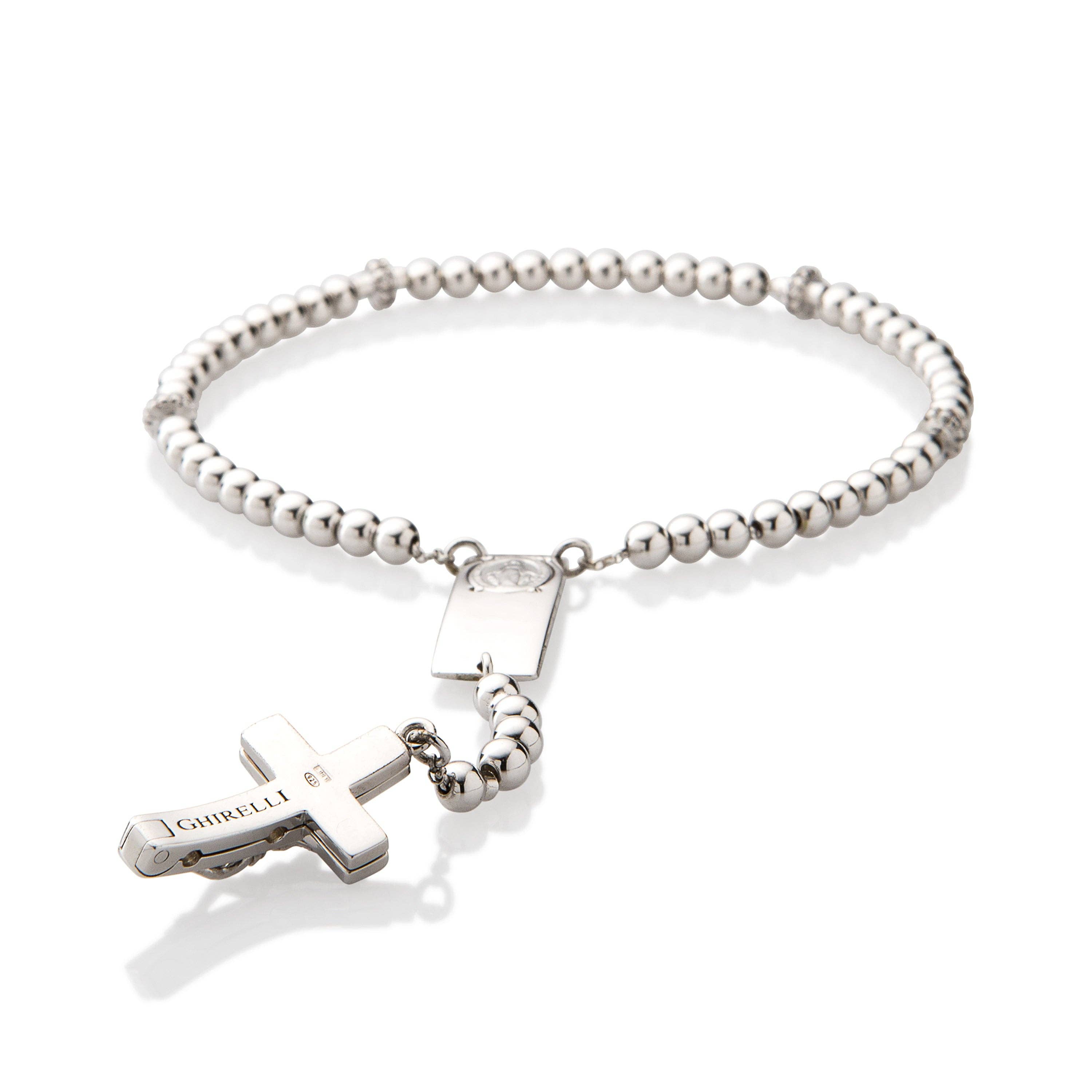 Ghirelli Rosaries – Engroshandel Bedehalskæde – Magnificat Rosalet® - Rundt Sterling Sølv & Pave Pater Perler, Traditionel7