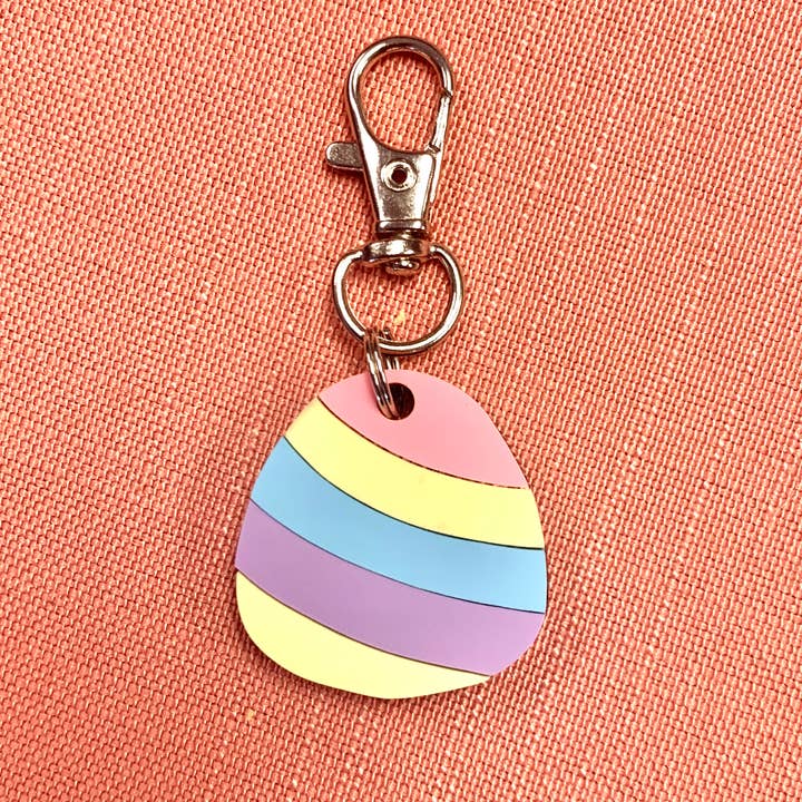 Rainbow Egg Key Tag for wholesale by The mad crafter