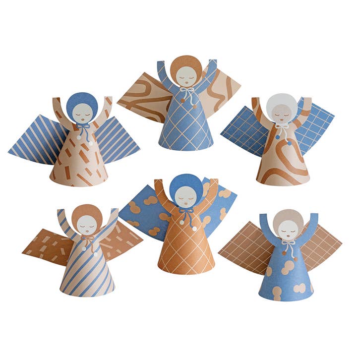 Jurianne Matter - Wholesale Everyday Greeting Card - BODE Christmas paper angels1