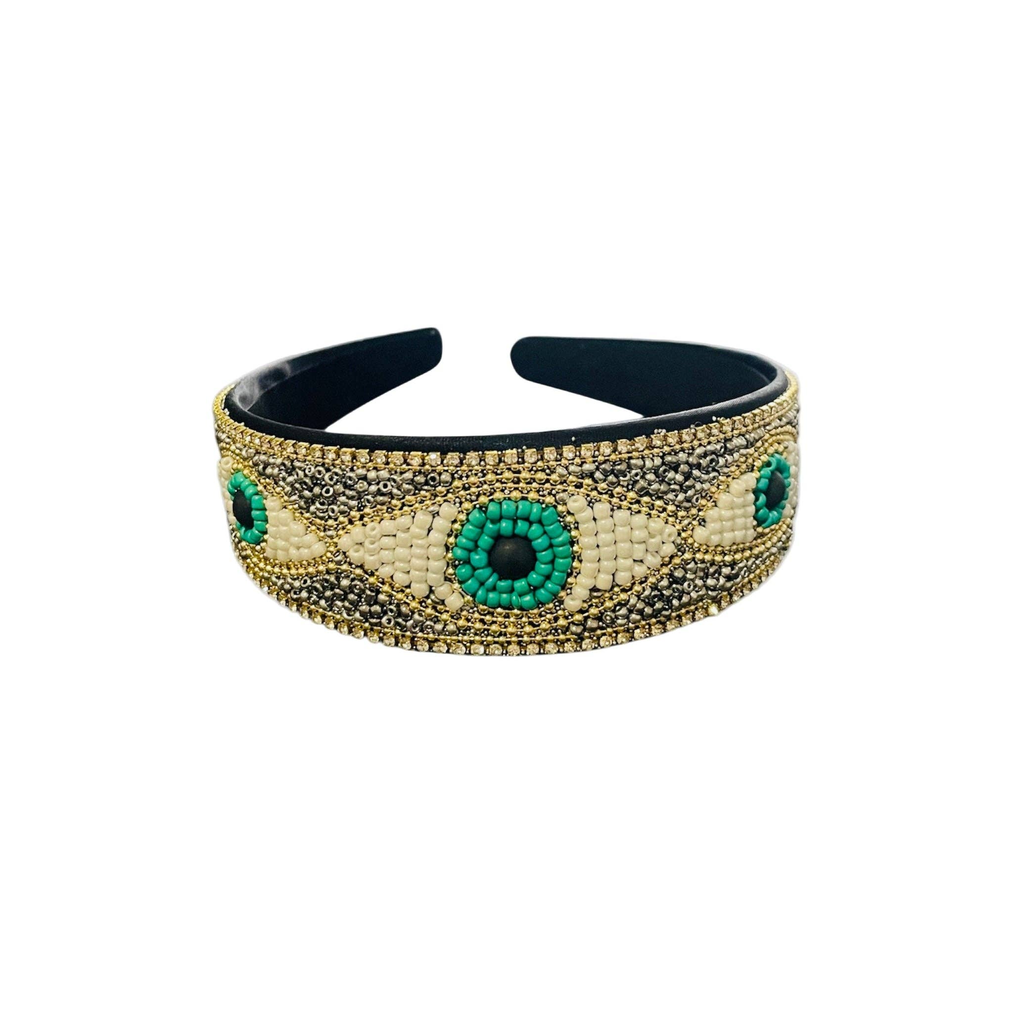 Boutique Femade ® - Wholesale Fashion Headband - Women's - Silver Evil Eye Headband1