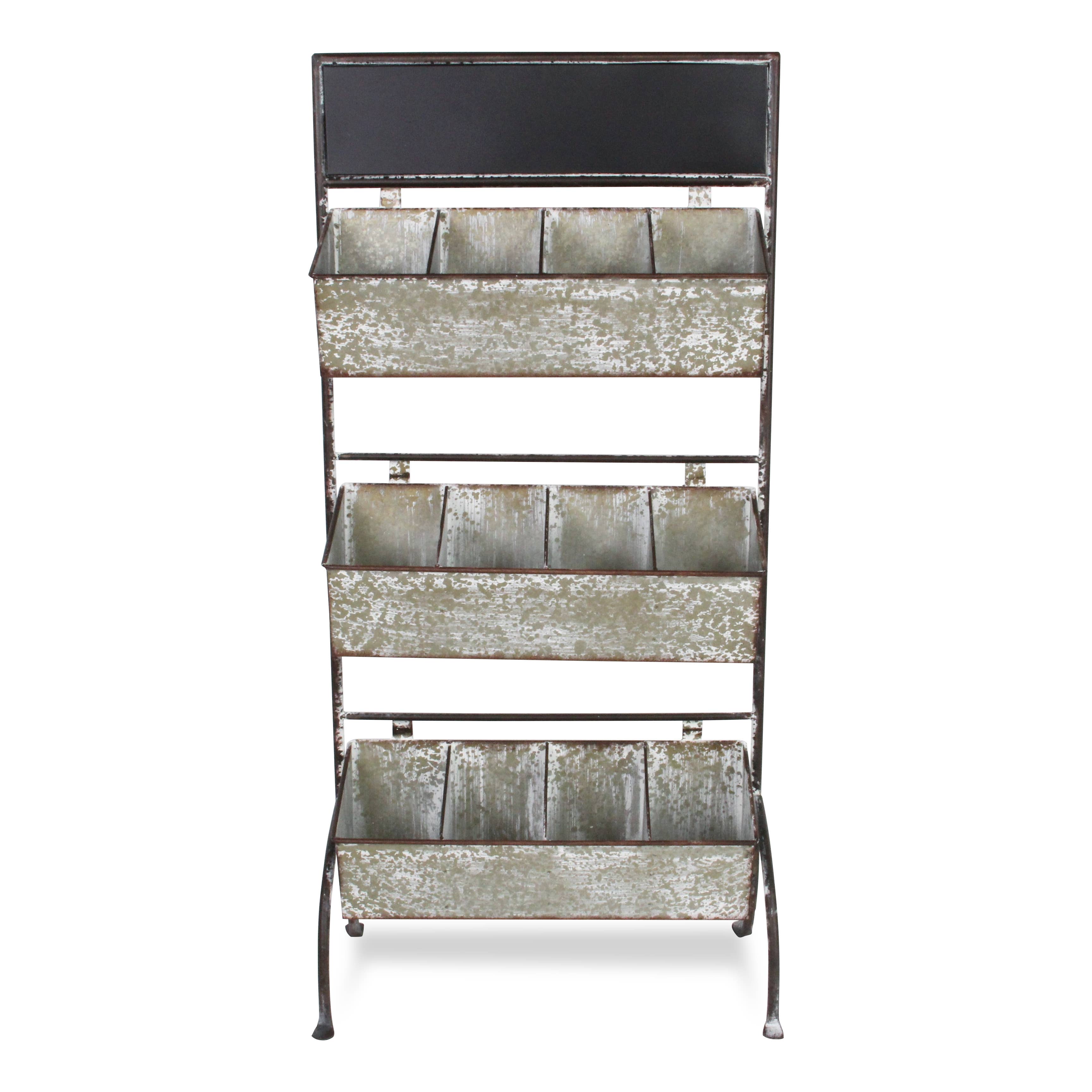 Cheungs Home Decor - Wholesale Retailer Display Stand/Case - Halcy 12 Slot Galvanized Stand & Chalkboard3