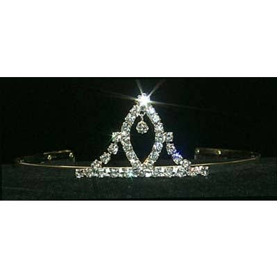Strass Tiara - Dangle 6450 voor wholesale door Bridal Store Jewelry