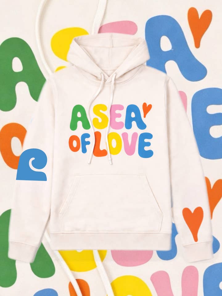 Felpa "Un Mare d'Amore" per la vendita all'ingrosso da parte di Cabana Club California