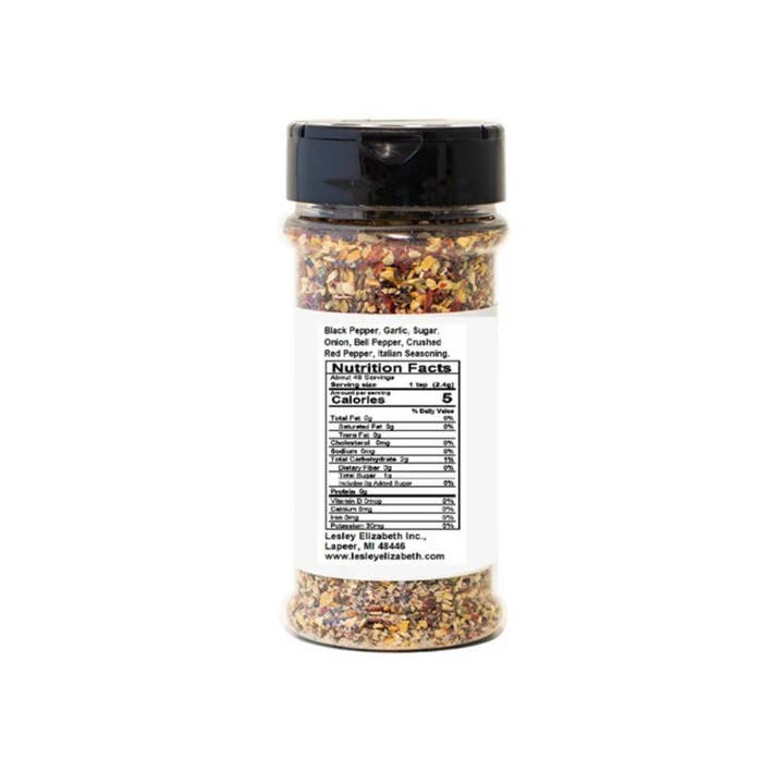 Hongar Farms - Wholesale Dried Spice Mix - Lesley Elizabeth Garlic Pepper Salt Free (250mL PET)1