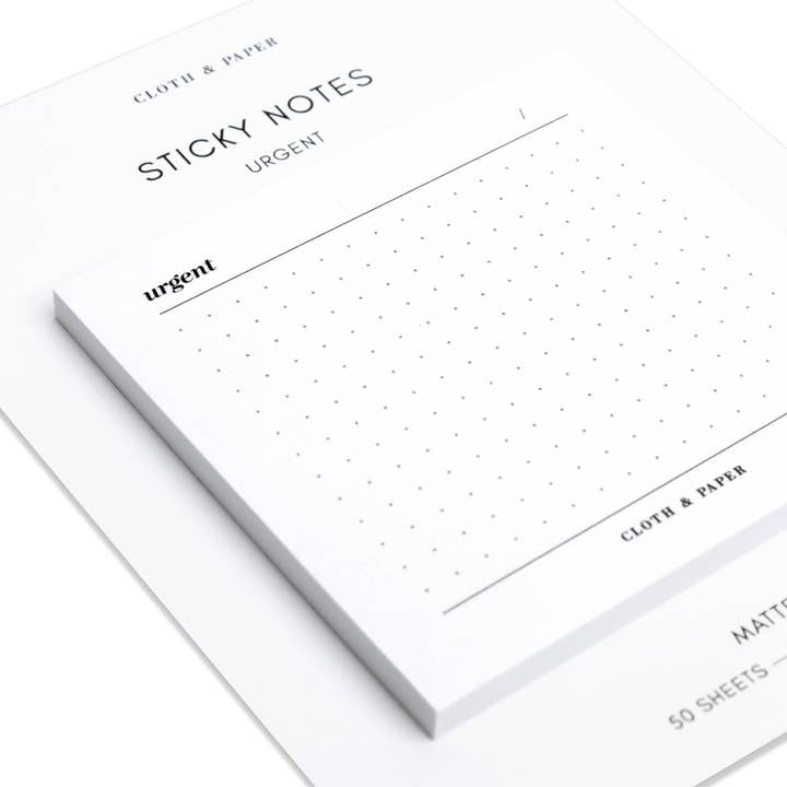 White Urgent Sticky Notes | Refreshed Design for wholesale on Faire