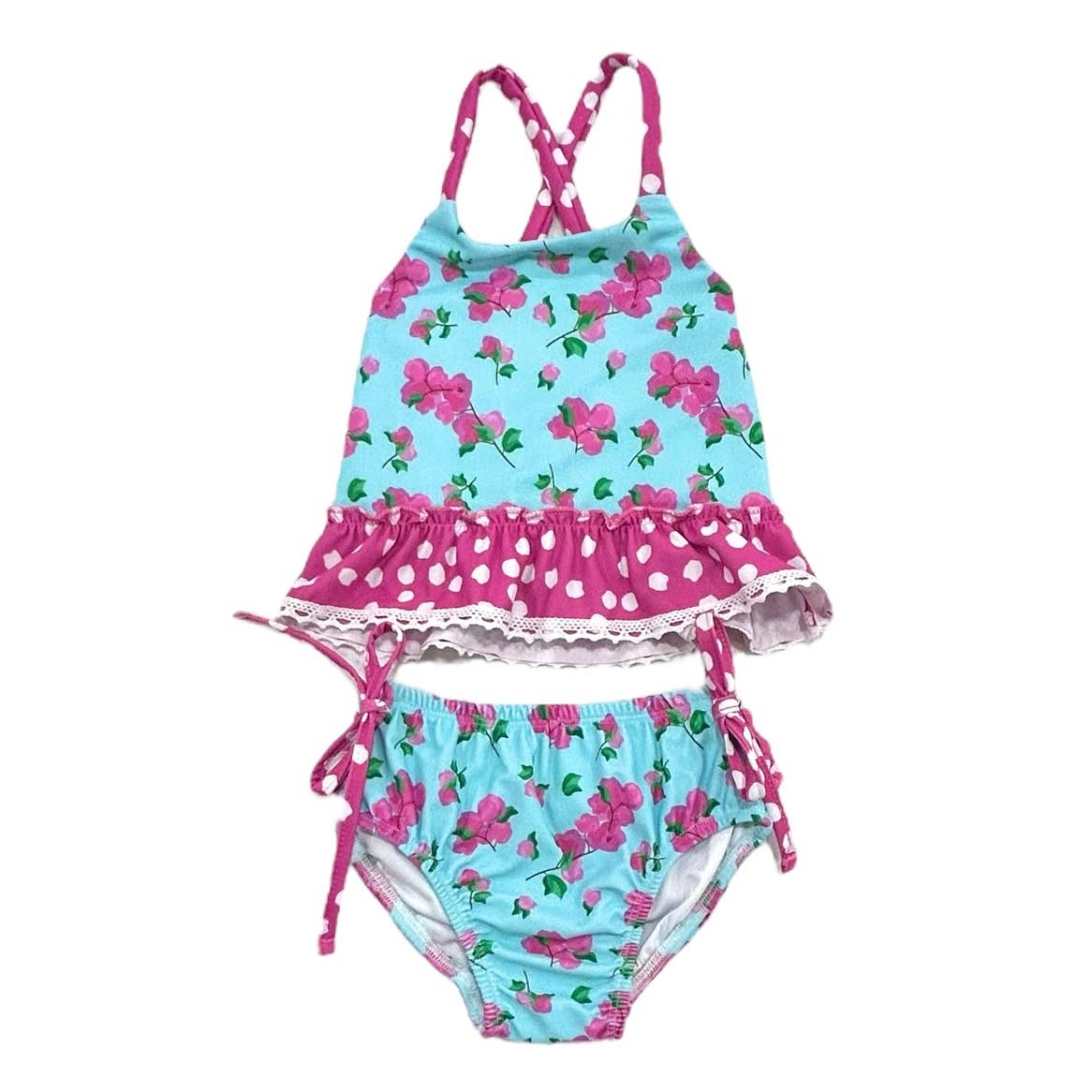 Sugar Bee Clothing – Engroshandel Bikini – til børn – Pige Badedragt - Flæse Tankini - Bougainvillea9