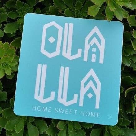 Adesivo Olalla Home Sweet Home Teal 3x3 por atacado de Nessa Lauraine