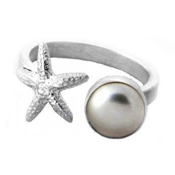 Parel- en zeesterring voor wholesale door Catherine Weitzman